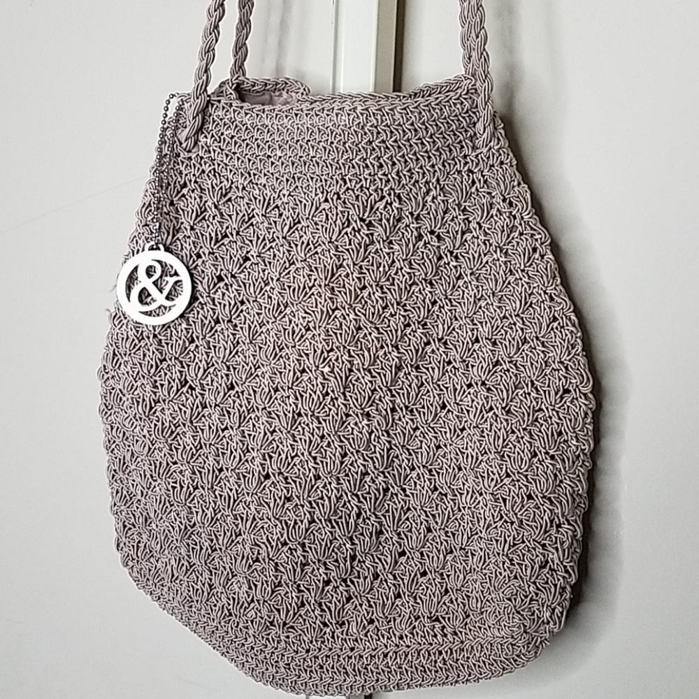 Frankie and Johnny duffle style crocheted bag